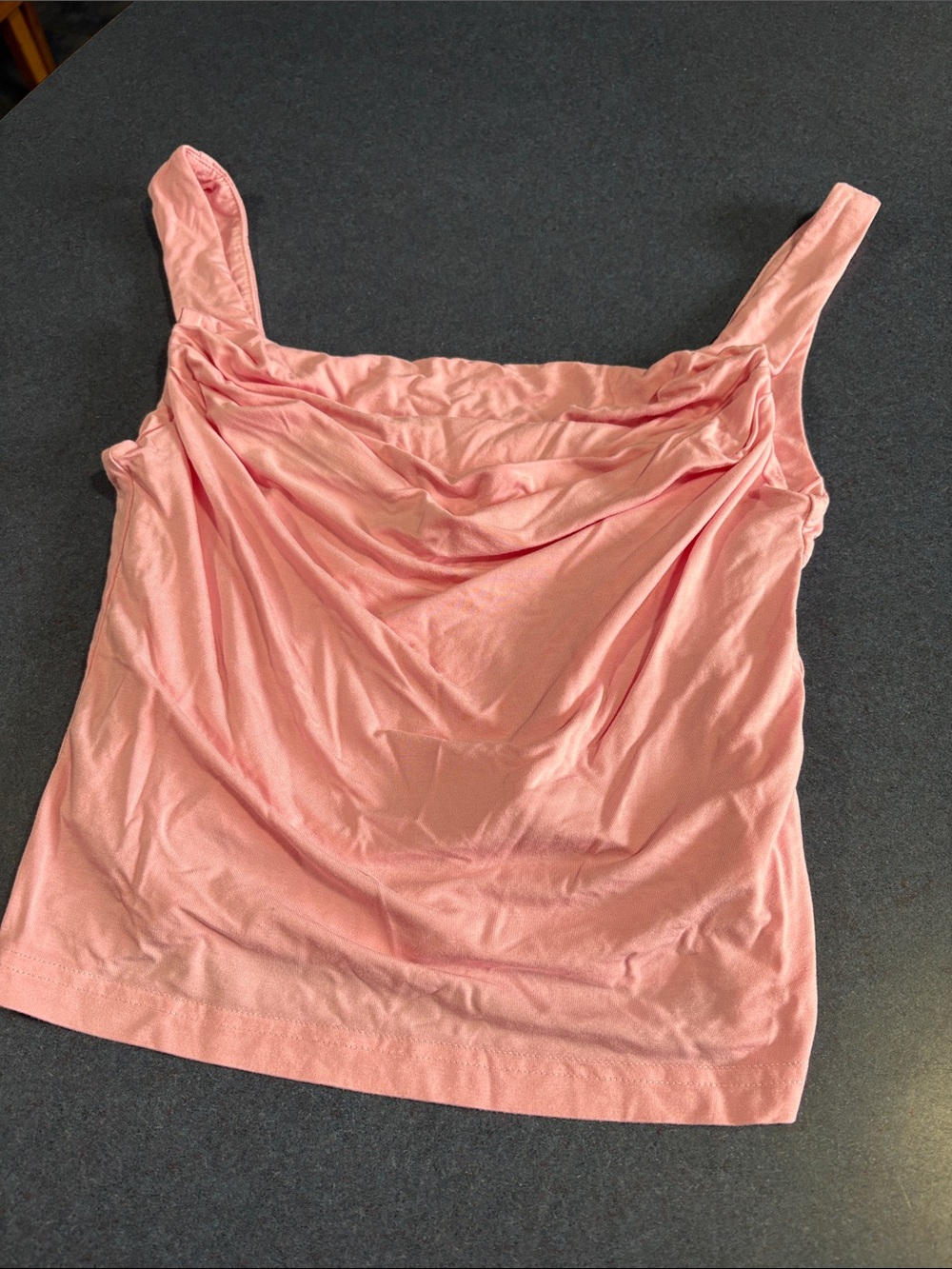 Women’s Pink Drape Neck Tank Top